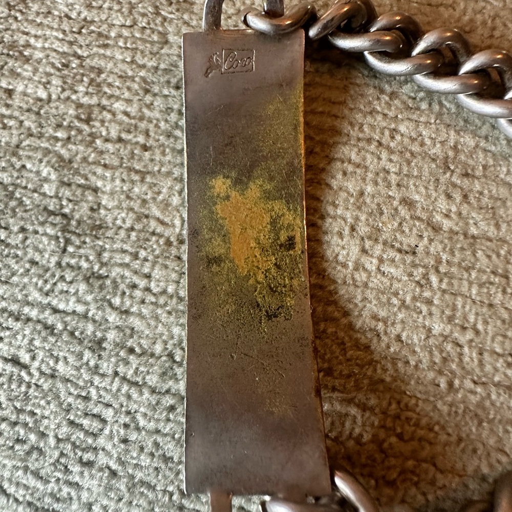 Coro Vintage 1940s “Marion” ID bracelet silver tone. - Picture 6 of 9